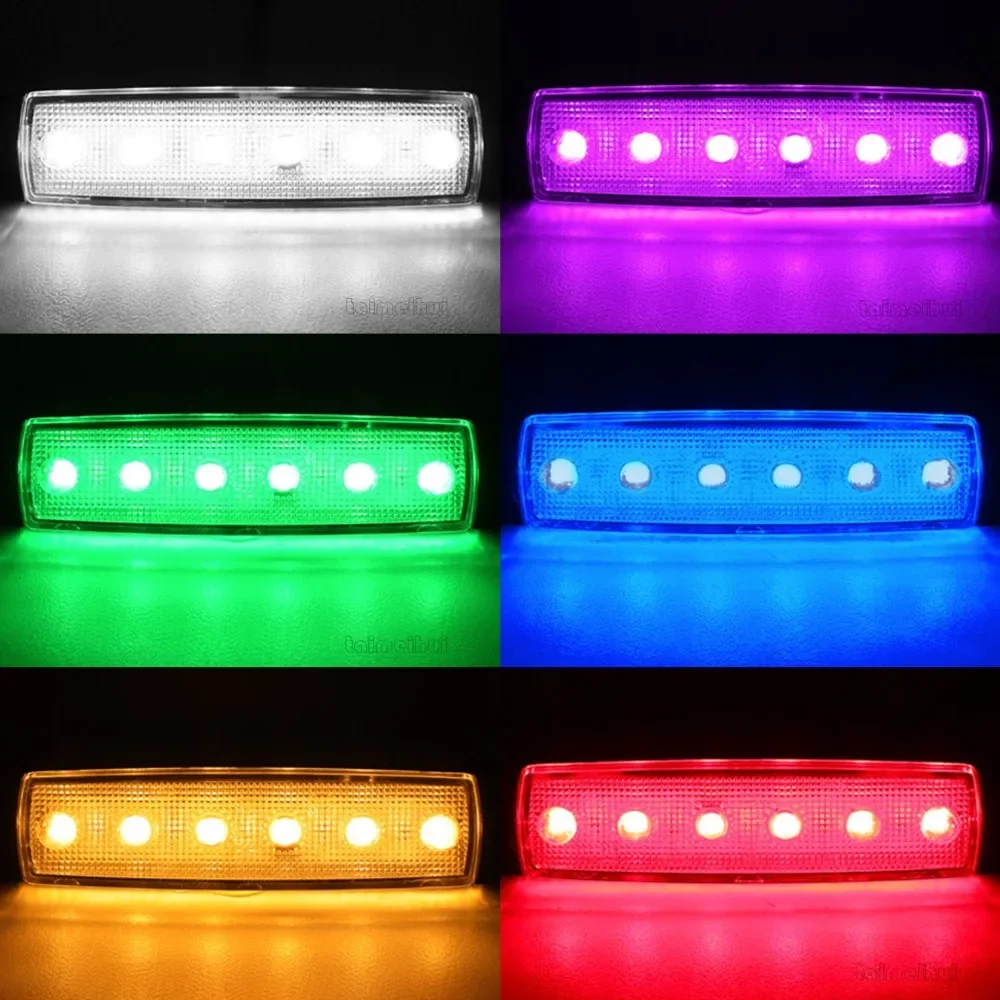 Luces externas de coche LED 12V/24V 6 SMD LED Auto coches autobús camión luz indicadora lateral luz de advertencia trasera de remolque bajo