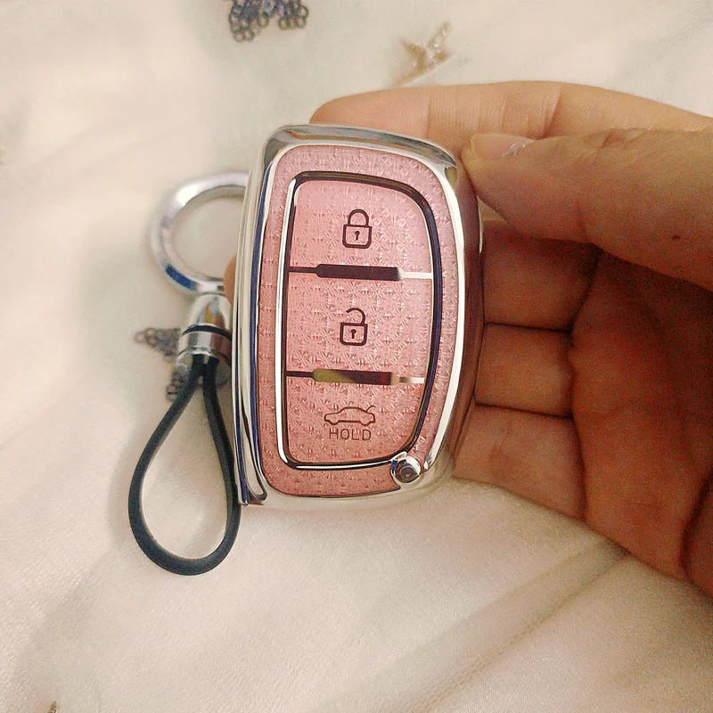 Pink Diamond TPU für Hyundai Ix25 Ix35 Ix45 Tucson Sonata Rena Creta Verna Solaris Mistra Elantra Accent Remote Key Case Holder