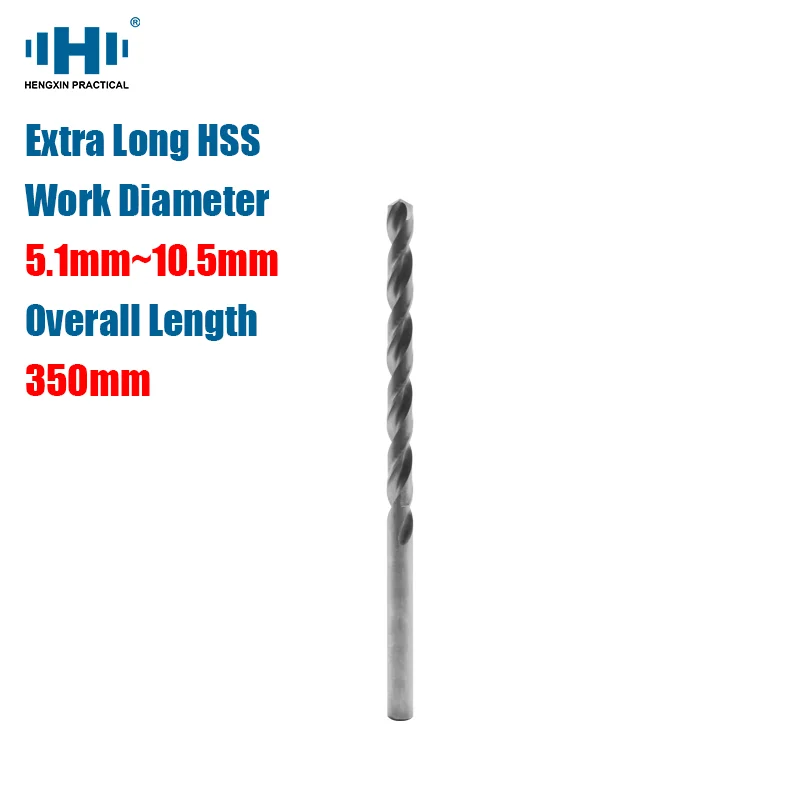 

350mm Extended Long HSS High Speed Steel 10.6mm-18mm Dia Drill Bit for Aluminum Iron Metal Plastic Wood Hole Opener Tools