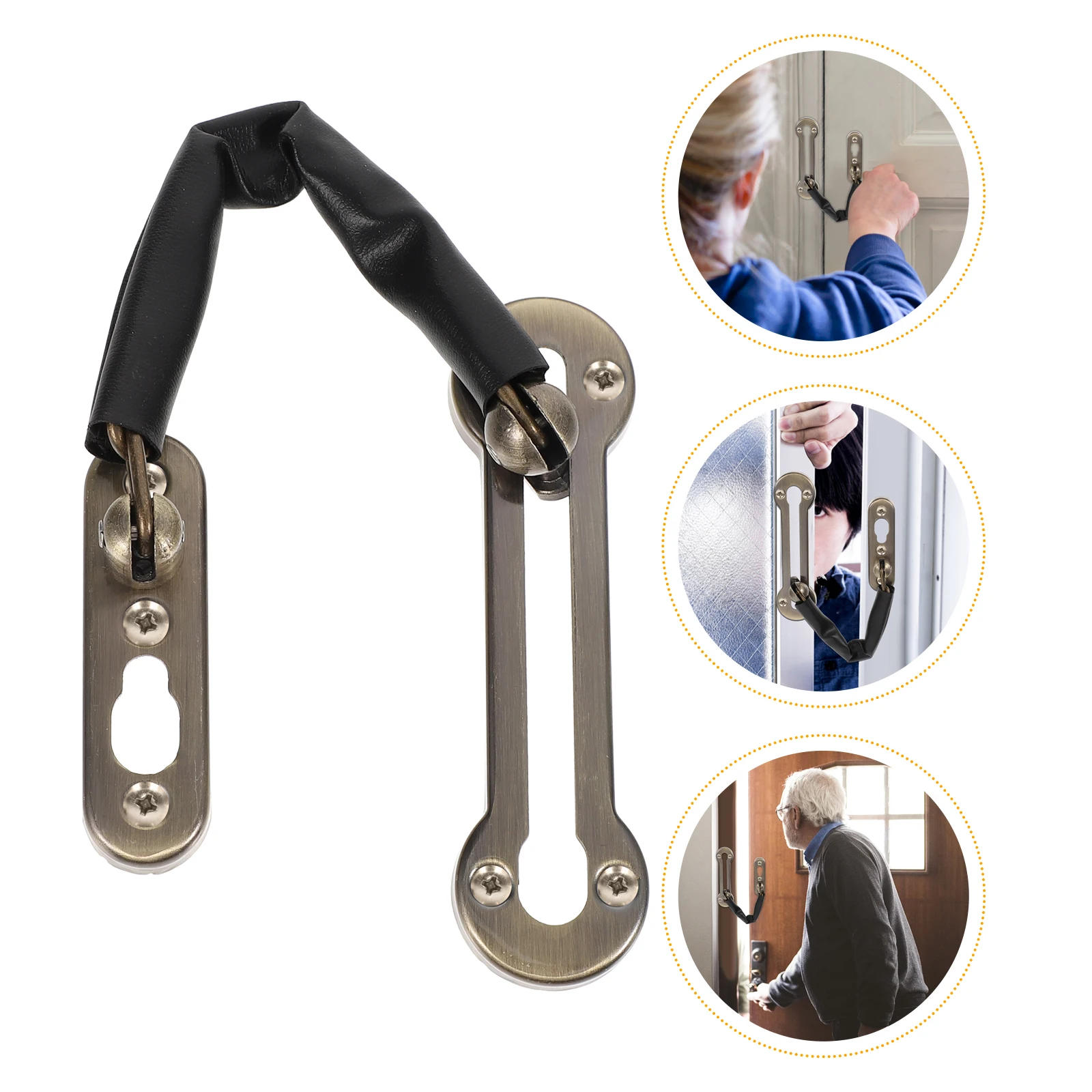 مكافحة سرقة سلسلة الفولاذ المقاوم للصدأ الثقيلة مزلاج الباب قفل الأمان للمنزل مكتب باب سلسلة مزلاج مشبك قوي #1