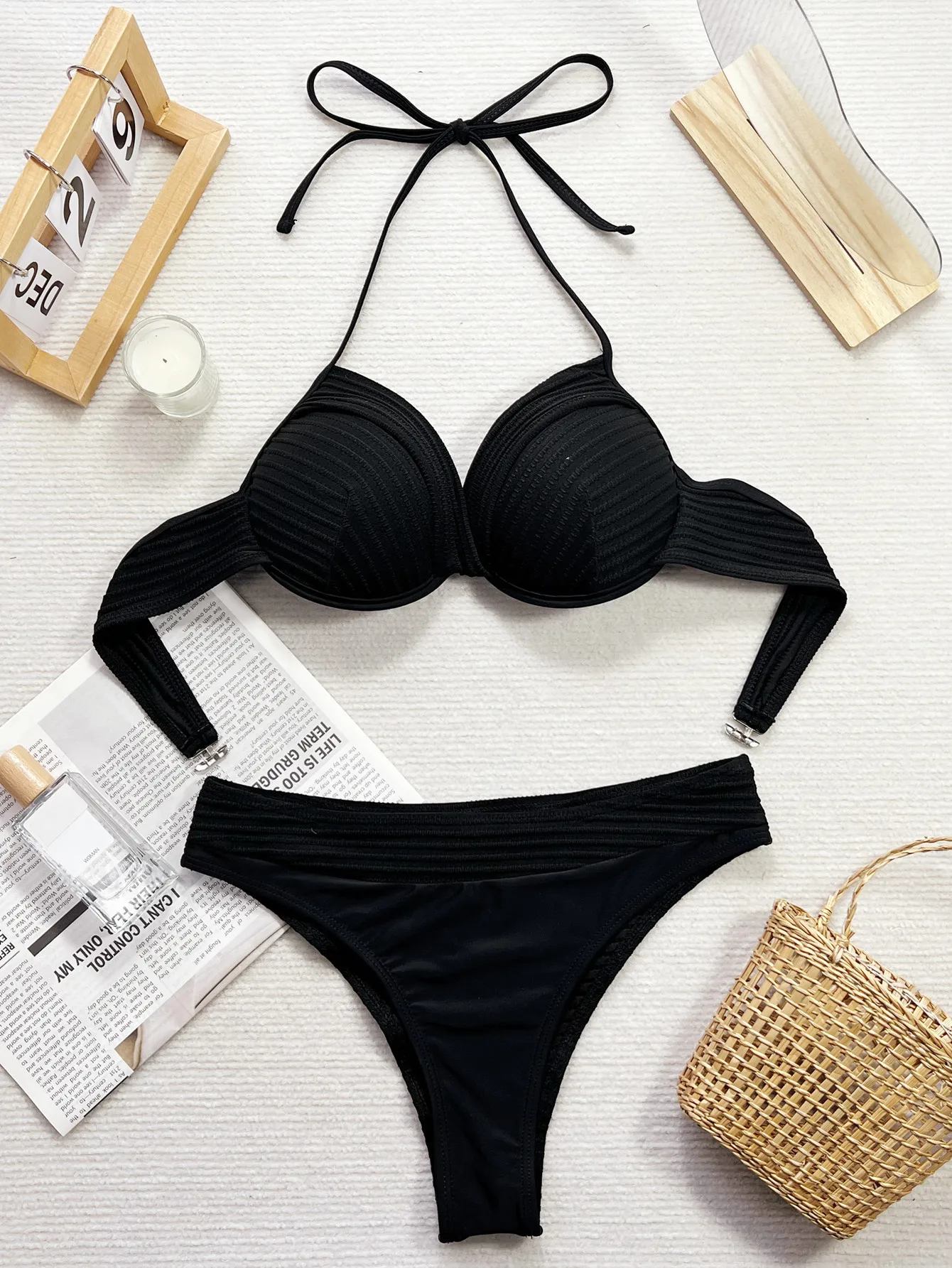 New Sexy Underwired Thong High Cut Bikini Female Swimsuit Women Swimwear Two-pieces Bikini set Padded Bather Bathing Suit Swim