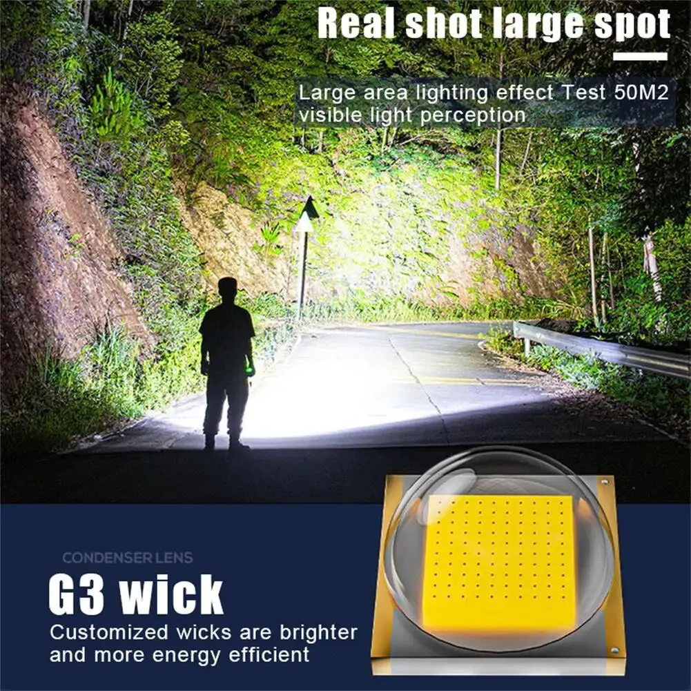 Portable Mini Flashlight Usb Rechargeable Super Bright Hand Lantern Outdoor Emergency Lighting Tool