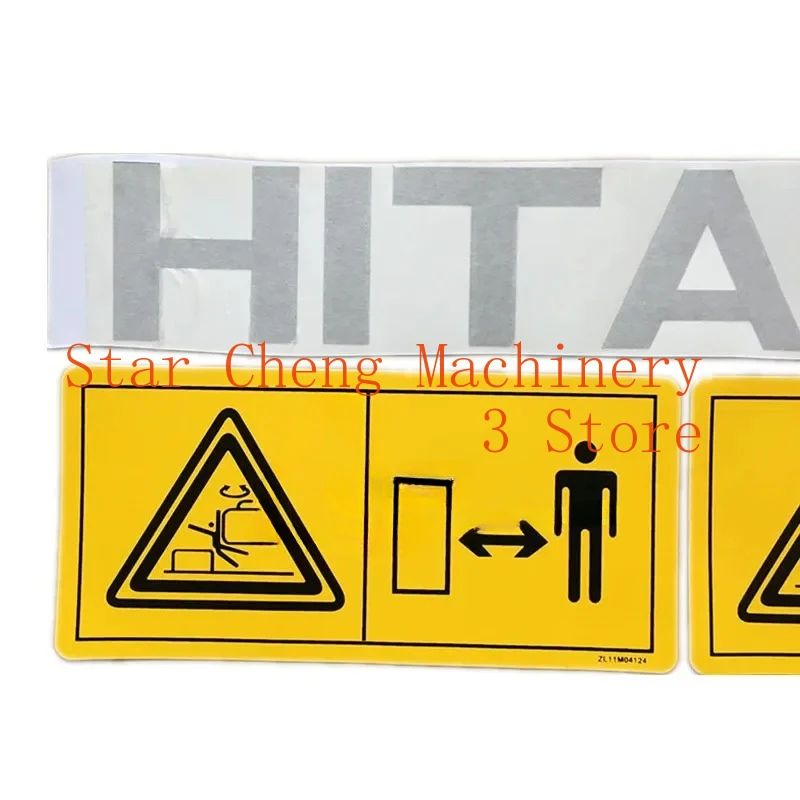 for HITACHI Excavator Interior Stickers  ZAX60/70 Higher Quality Rear Counterweight Rear Cover Sign Danger Cover Color Bar New