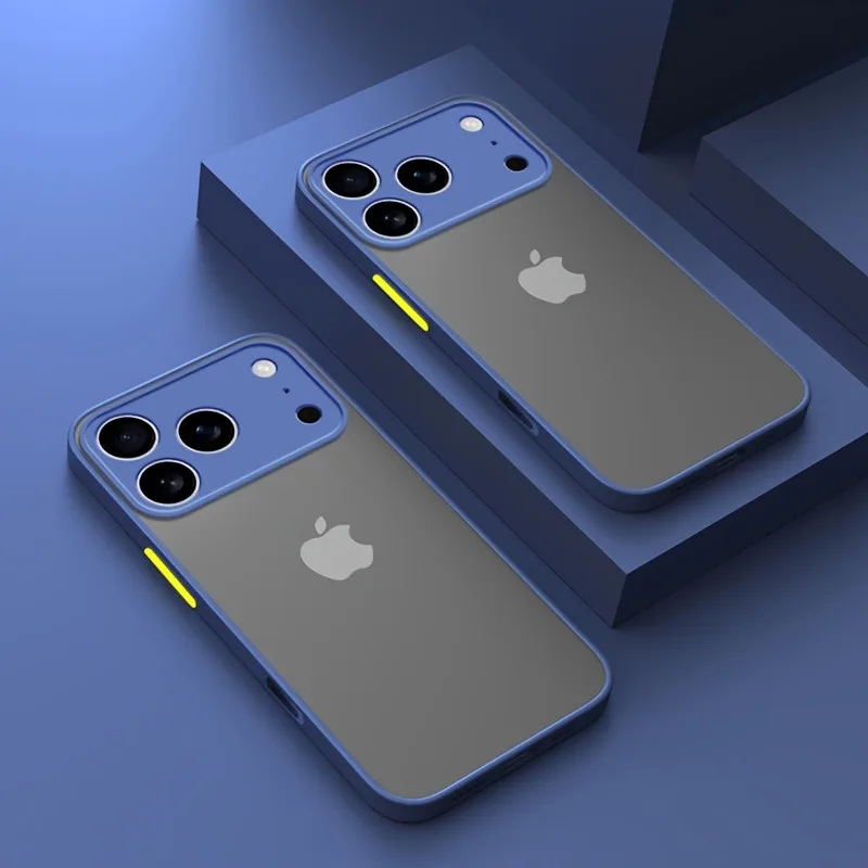 Luxuriöse, durchscheinende Panzer-Handyhülle für iPhone 17 16 15 14 18 Pro Max, 18Pro 17Pro, stoßfeste Bumper-Hüllen für iPhone 17 Pro Max, matte Abdeckung