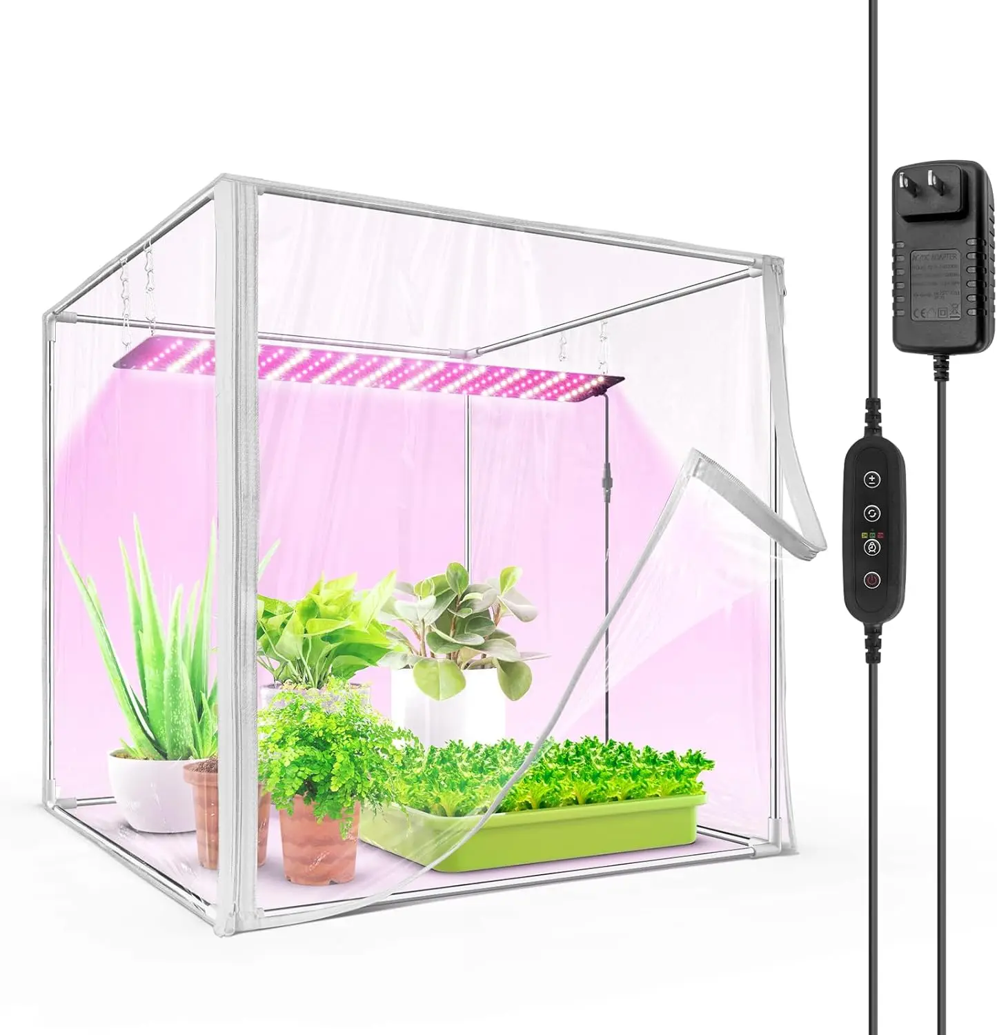 Barrina Indoor Greenhouse With Grow Light, With 40W Seed Starting Led Indoor Plant Light, Portable Mini Greenhouse With Timer