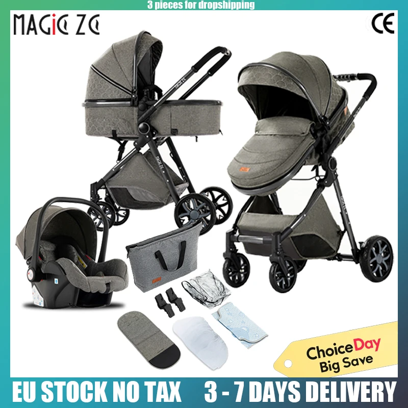 Luxury Lightweight Strollers for Baby Four Wheel Strollers with Car Seat Multifunctional Baby Stroller for Newborns Strollers