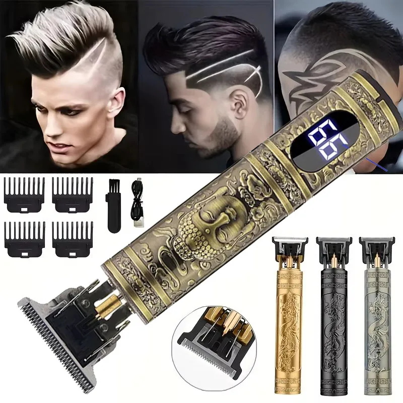 2026 Vintage Hair Clippers for Men Electric Beard Trimmer Kit Body Hair Shaving Barber Machine - Hair Cutting And Grooming Tool