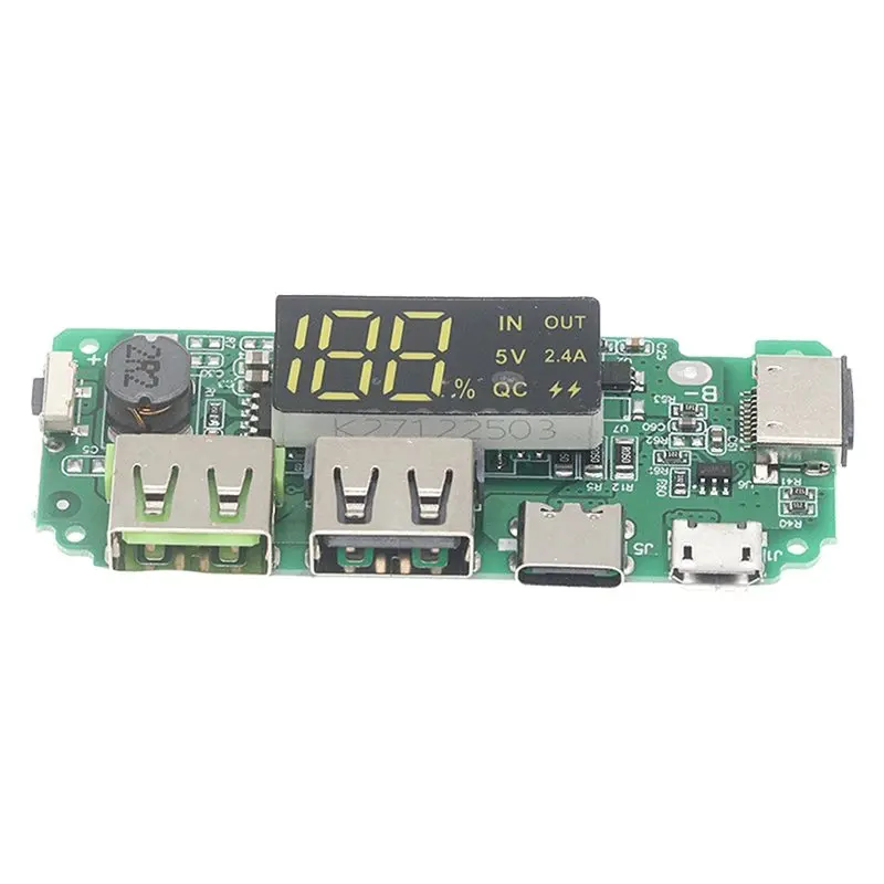[NEW!】 Digital LCD Display Module Included 3Pcs Lithium Battery Board 18650 5V 2.4A Dual USB With Charging Functionality