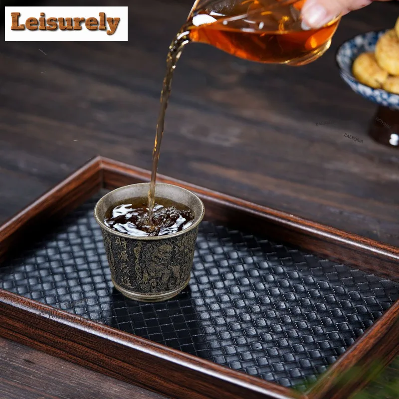 HOYIHM 135ml Yixing Zisha Stone Yellow Teacup Japanese Tea Bowl Tea Pair Tea-tasting Meditation Cup Chazhan Master Cup Drinkware