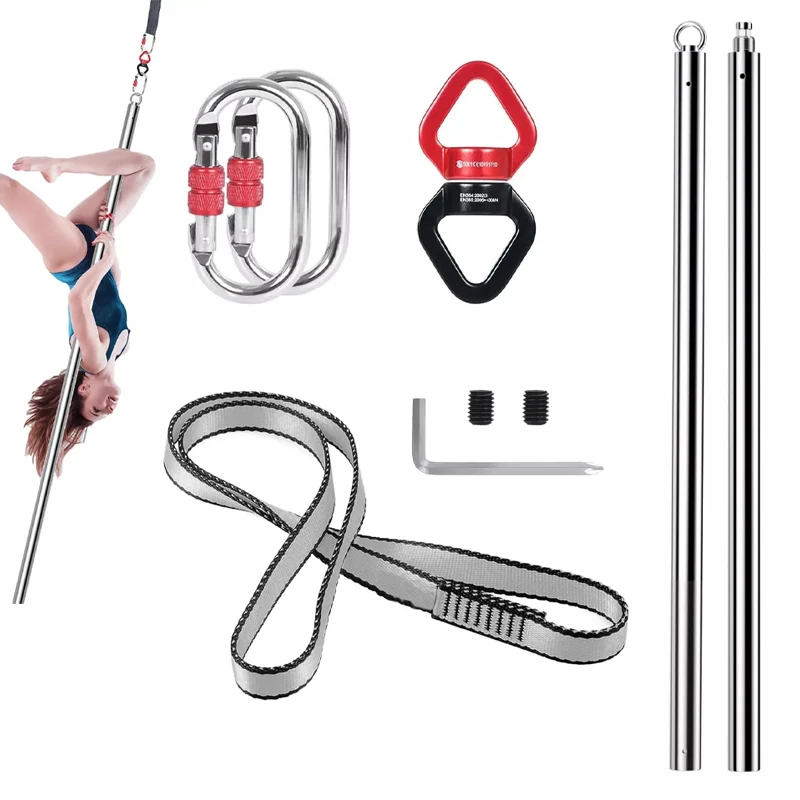 

Aerial Flying Pole 2M Aerial Dancing Pole Equipment Portable Suspension Fitness Tube for Dance Studio & Pole Fitness &Club Party