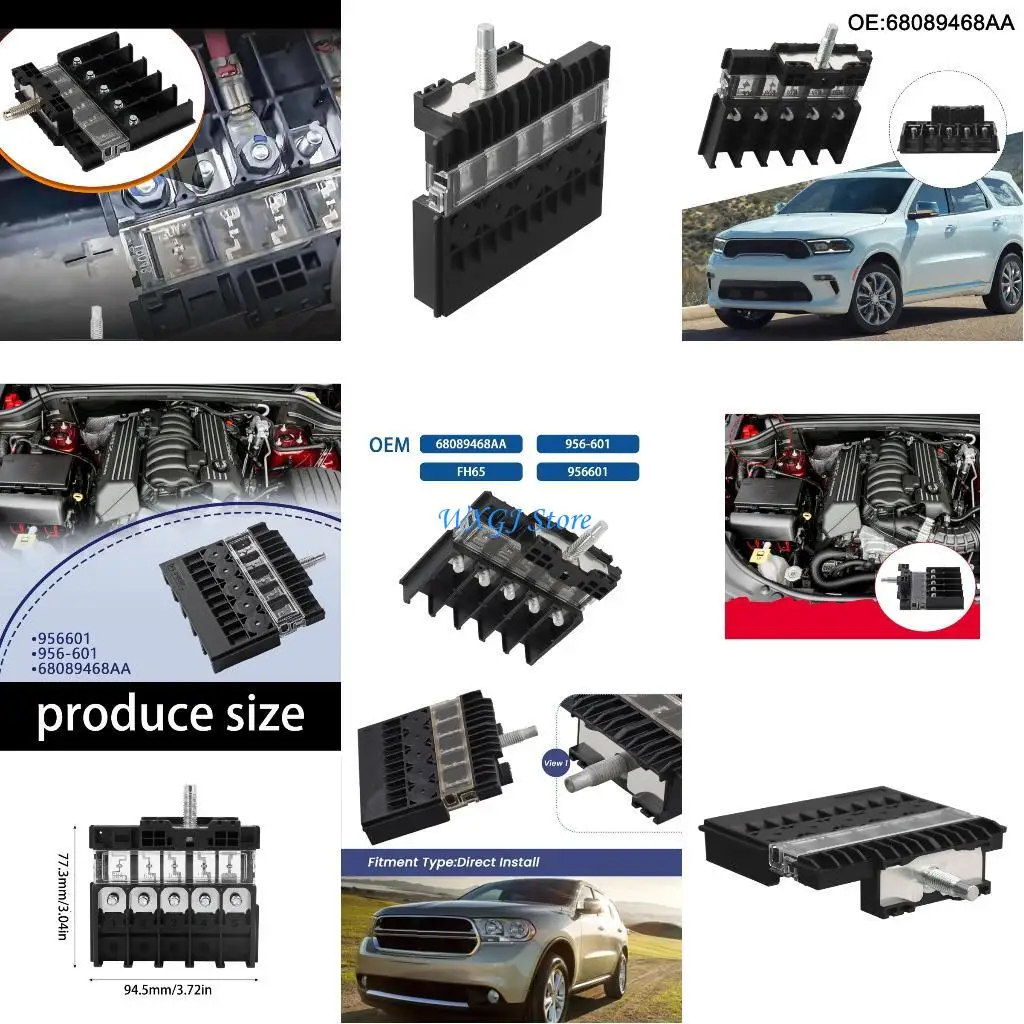 

37JE Fuses Holder Replace 68089468AA Automotive Fuses Block Component for Select Model Electrical Accessories