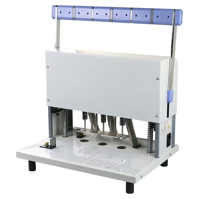 

XD-KS40 electric three-hole binding machine, drilling knife hole diameter 5mm hole spacing 83mm3 hole punching machine