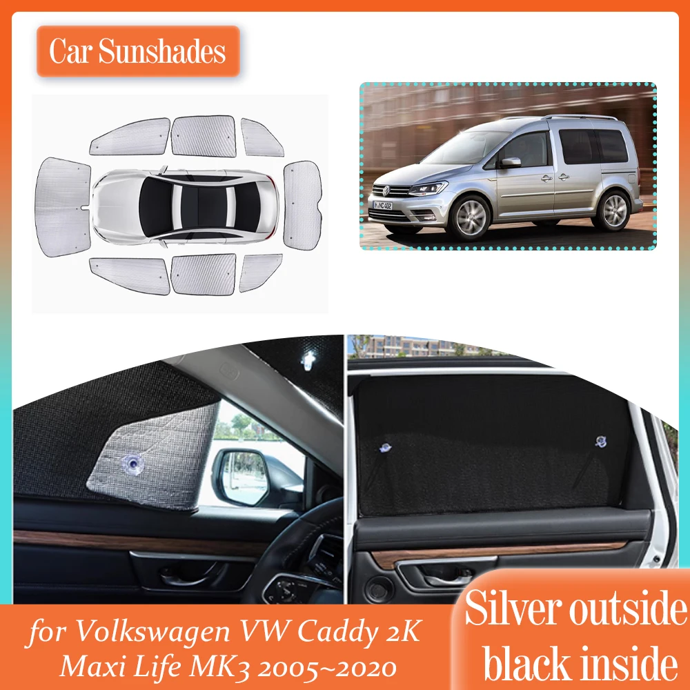

Автомобильный солнцезащитный козырек для Volkswagen VW Caddy 2K Maxi Life MK3 2005 ~ 2020, солнцезащитный козырек на лобовое стекло, занавеска на крыше, аксессуары