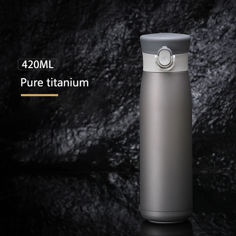 Titanium Thermos Mug Insulated Thermos Double Wall Vacuum Flask 420ML Water Bottle Car Thermal Mug Gifts Business Thermos Cup