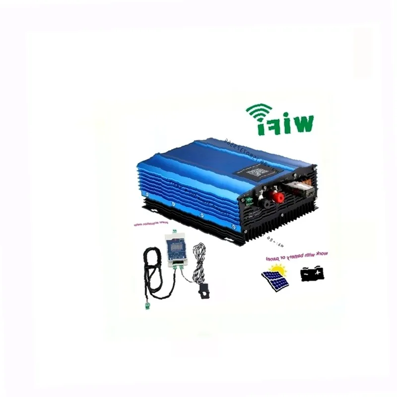WIFI Mobile APP Version 1200W 48V Grid Tie Inverter 1000W 24V Limiter Optional MPPT Pure Sine Wave Solar Panel Battery Discharge