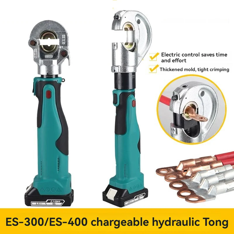 High Power Hydraulic Mini Battery Powered Crimping Tool Li-Ion Batteries Cable Press Rechargeable Tool Range 16-400mm²