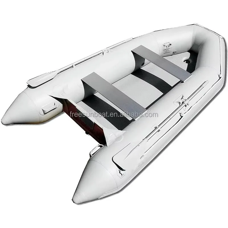 Wholesale PVC RIB Inflatable Boat Wear-resistant Air Deck Aluminum Floor Vessel For Sea Rescue Fishing Water Sports