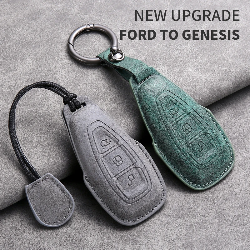 

for Ford To Genesis Car Smart Key Case Cover Key Pack Remote Protection Sleeve Buckle Rope Special Auto Accessories Multi Styles