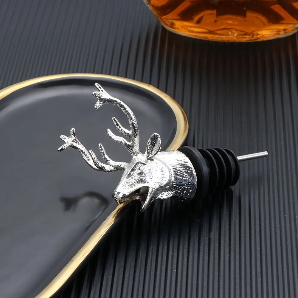 Party Supplies Deer Head Christmas Ornament Unique Stag Wine Pourer Bottle Stoppers  Wine Aerators