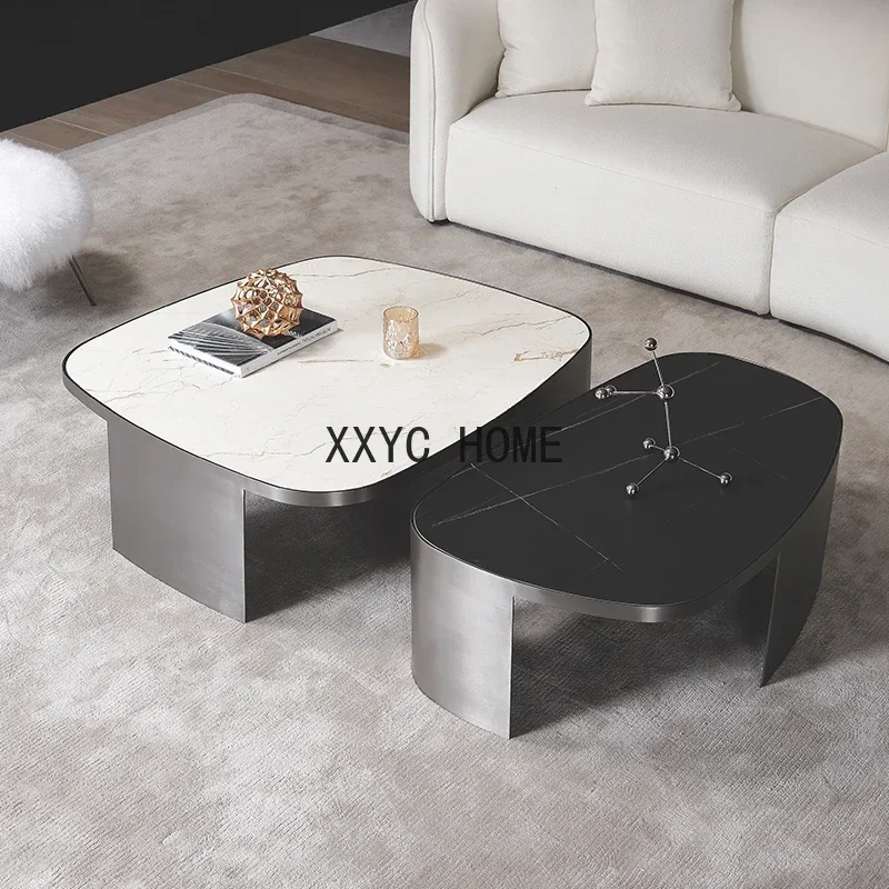 

Italian High-End Modern Minimalistic Style Combined Tea Table Living Room Sofa And Tea Table
