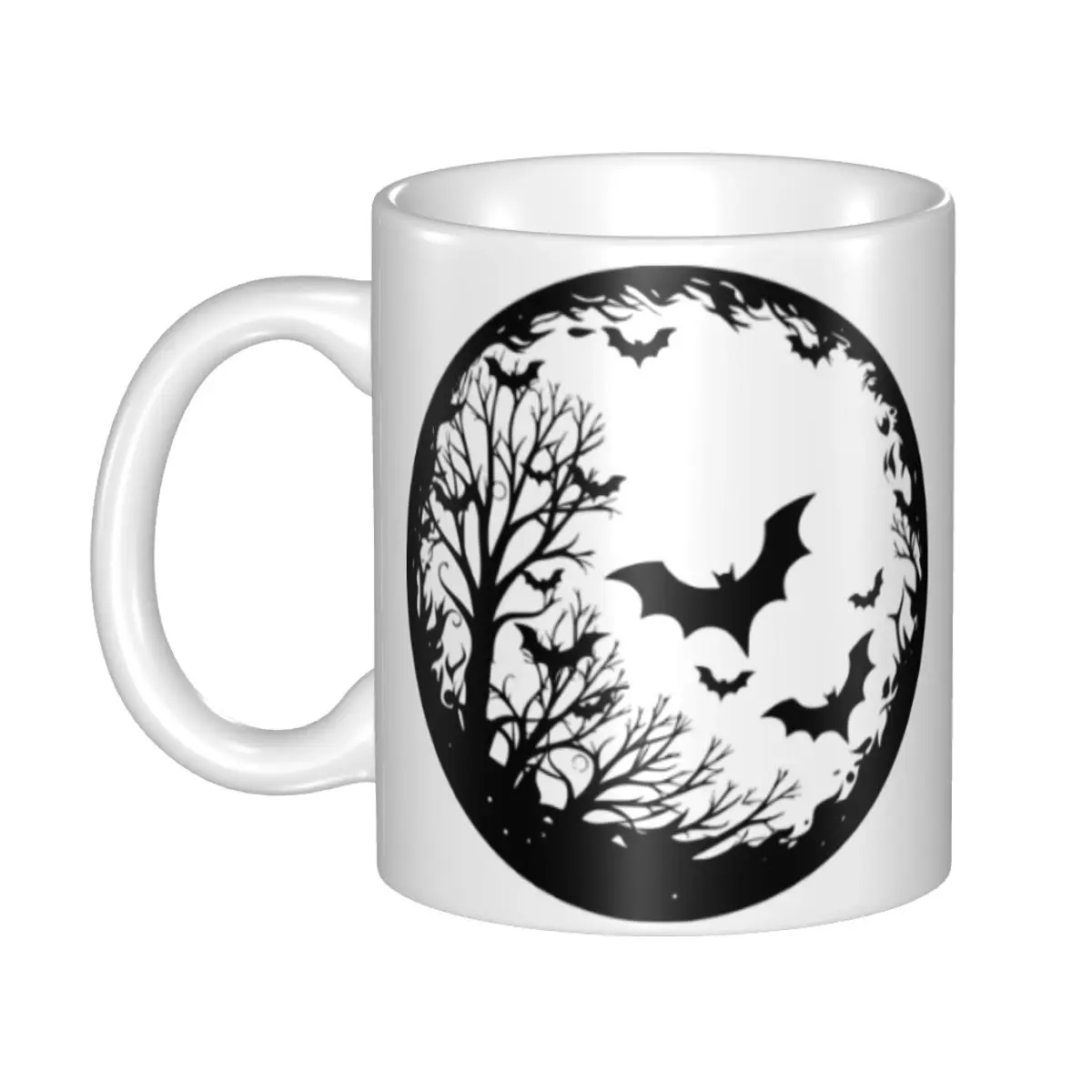 Halloween Vampire Bat Moon Mugs Customized Coffee Ceramic Mug Cup Creative Present