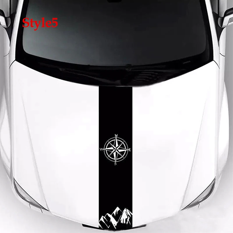 Hood Car Sticker Personalized Stripe Stickers Auto Modified Body Sticker Hot-selling Car Accessories Decoration Covering Film