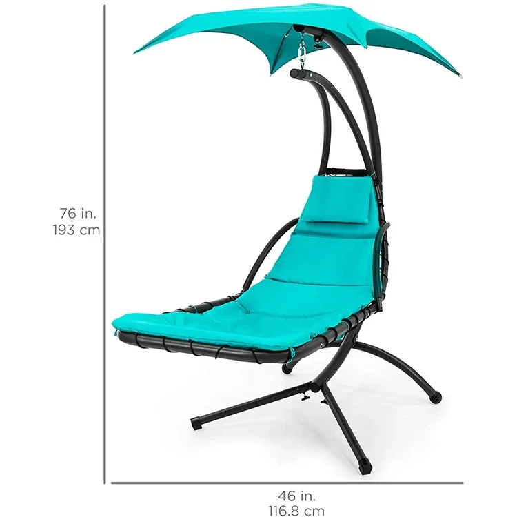 

Hanging Curved Chaise Garden Furniture Outdoor Swing Chair Modern Design Cradle Patio Swing Chair
