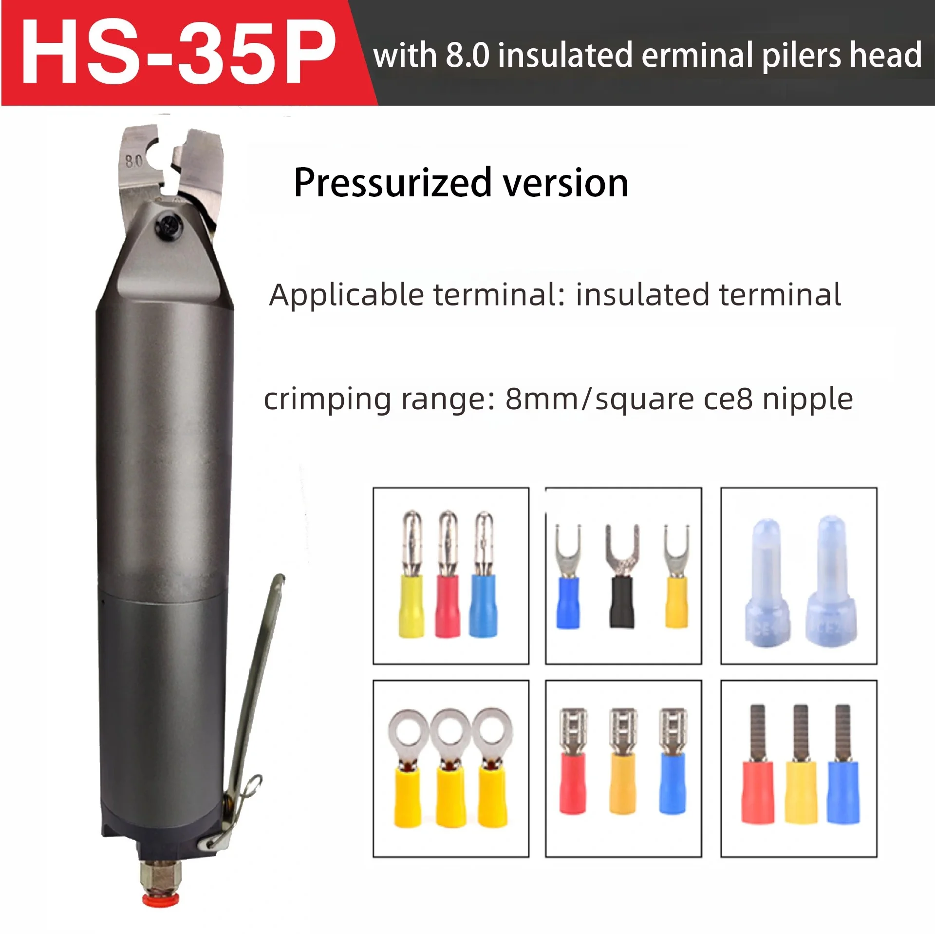 Air Pneumatic Crimping Pliers Nipper Shear Cutter Tools Metal for Wire Connector Terminal Nipper Parts Clamp Body Cut Head