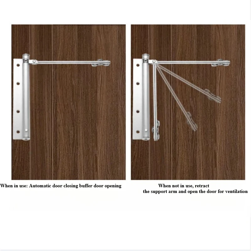 Suitable for Automatic Door Closing Stainless Steel Door Closer New Universal Simple Household Door Closing Artifact Mute
