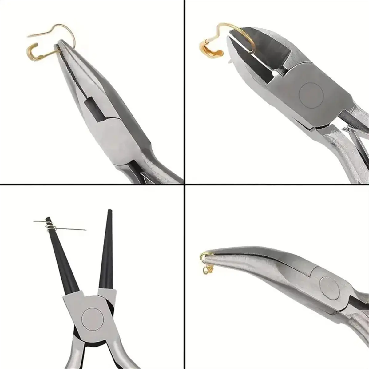 REST 5 Pack Jewelry Pliers Set, Jewelry Making Tools with Needle Nose Pliers/Round Nose Pliers/Chain Nose Pliers,Black