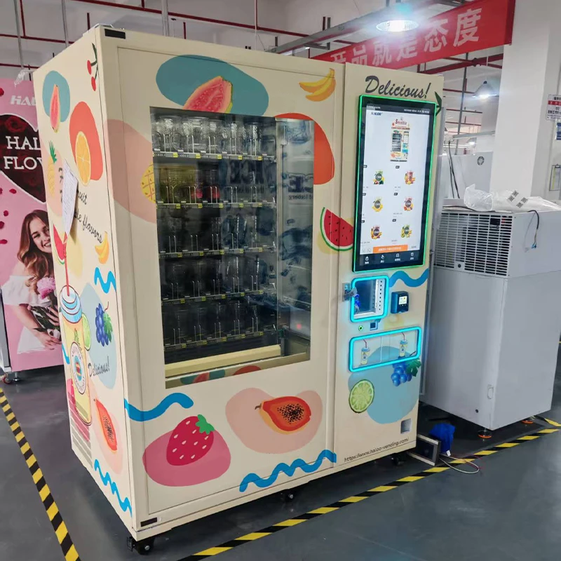 Automatic Slush Vending Machine Commercial Frozen Drink Maker Self Service with Water Filtration System Custom