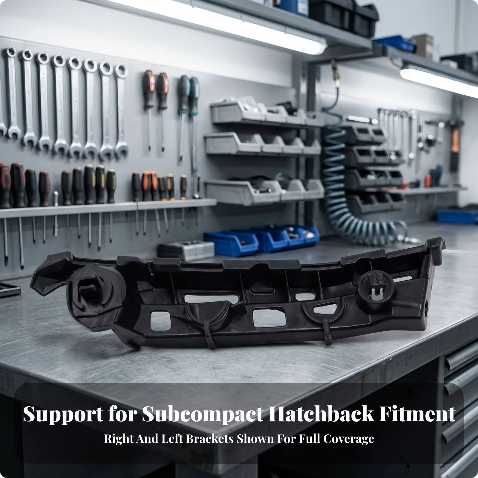 Front Bumper Bracket Compatible Front Bumper Bracket Retainer Brackets Matte Black Car Part Easy Installation for Mechanics