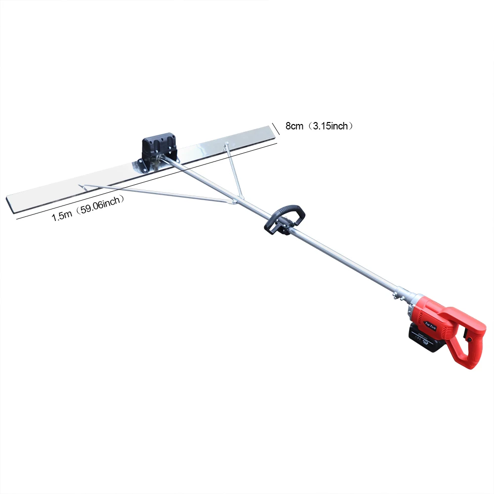 Portable Suction Vibrator with 48W Motor, Stainless Steel Ruler, Adjustable Vibration Frequency, Cordless for Efficient Concrete