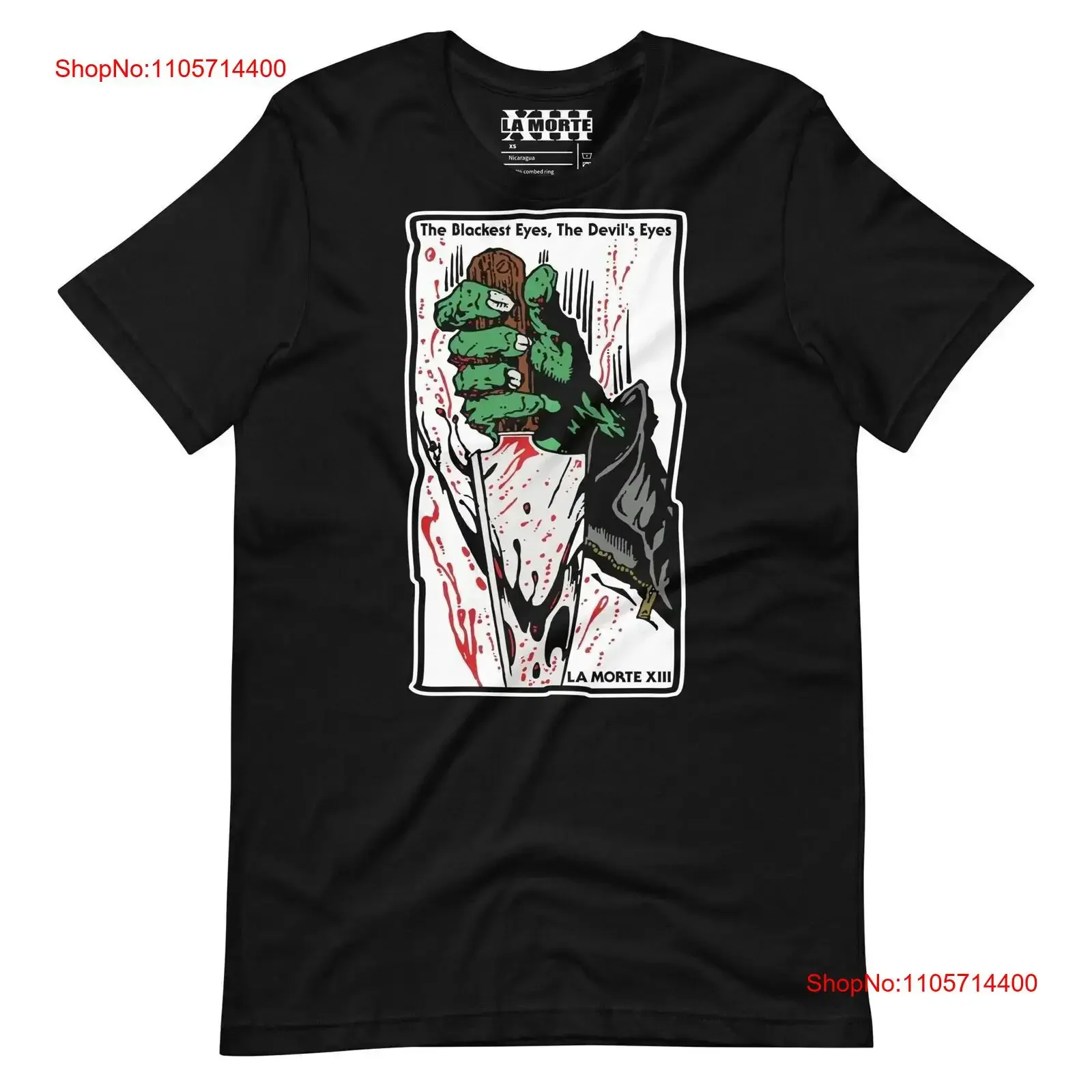 Haddonfield 666 Zombified Occult Fashion Goth Style Witchy Gender Neutral T Shirt Top Street Wear La Morte XIII vintage Washed