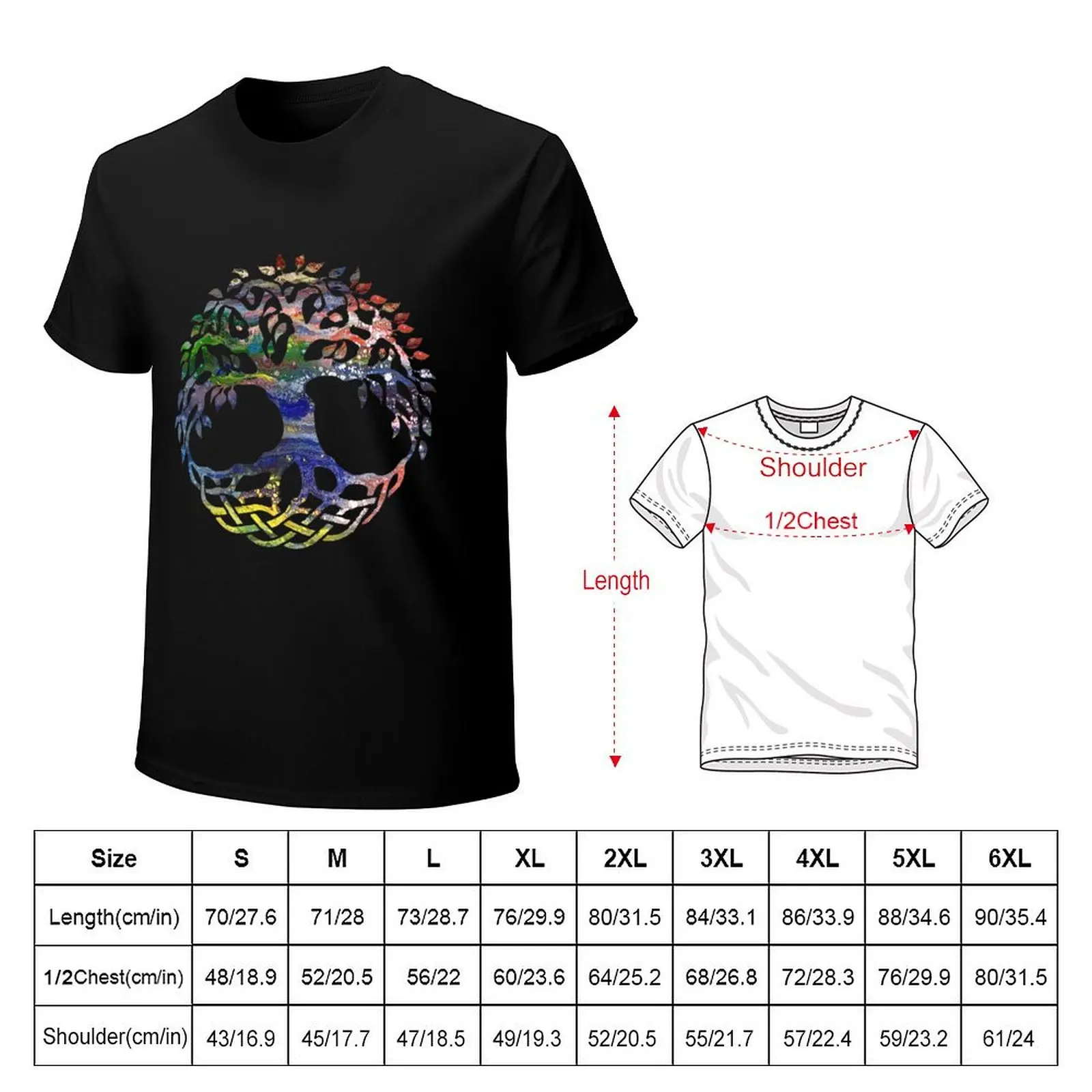 Tree Of Life, Tree Gifts, Print, Coaster, Mug, Painting, Art, Decor, Ornament, T-Shirt No Iron Casual Short Sleeve Top