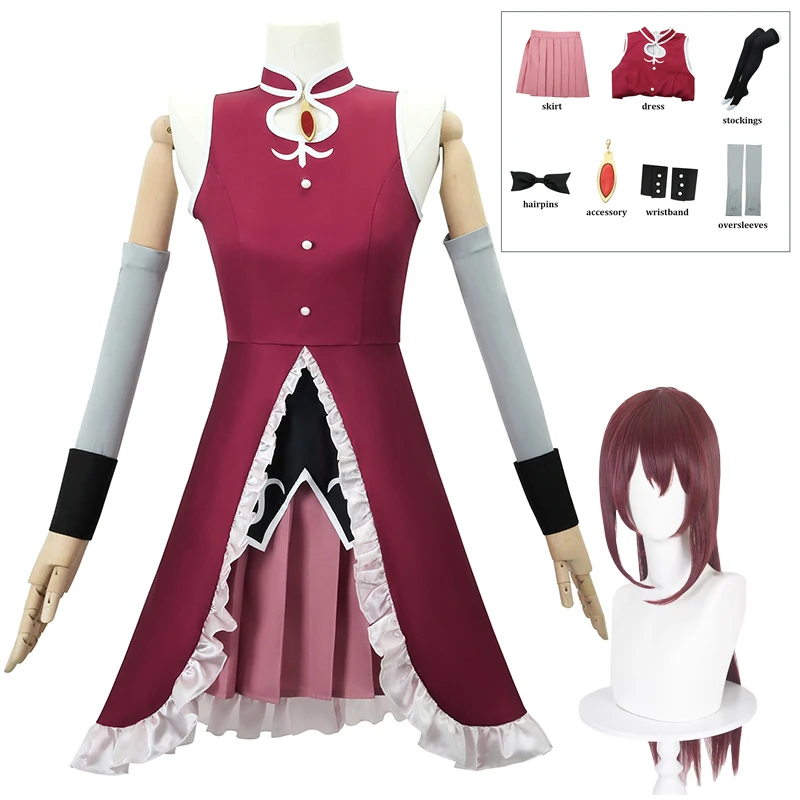 Sakura Kyouko uniforme de combate Madoka Magica Cosplay disfraz peluca mujer Halloween carnaval Comic-con fiesta vestido de juego de rol trajes