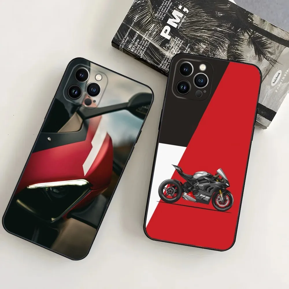 Sport Cool Motorrad D-DucatiS-S Phone Case For iPhone16,15,14,13,12 Mini 11 Pro XR,X,XS,MAX 7,8 Plus Silicone Cover Soft Black