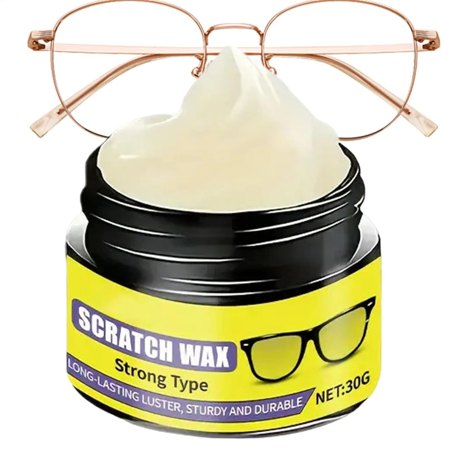30g Eyeglass Scratch Remover Lens Grinding Repair Cleaner Eyewear Maintenance Solution for Glasses Sunglasses Home School Office