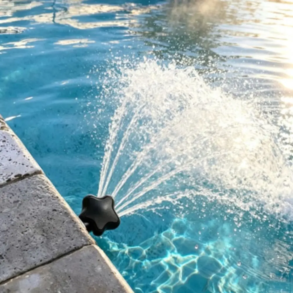 Star-shaped Pool Fountain Universal Fit Solid Lightweight Plastic Sprinkler Nozzle 3/4 Inch Threaded Multi-angle Flowing