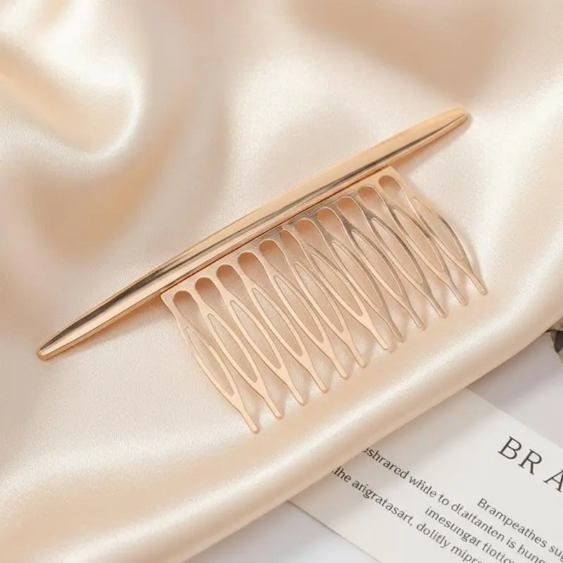 Metal Hair Combs Premium Shiny Polished Smooth Hair Accessories for Girls Birthday Party Prom Wear Hair Fixing