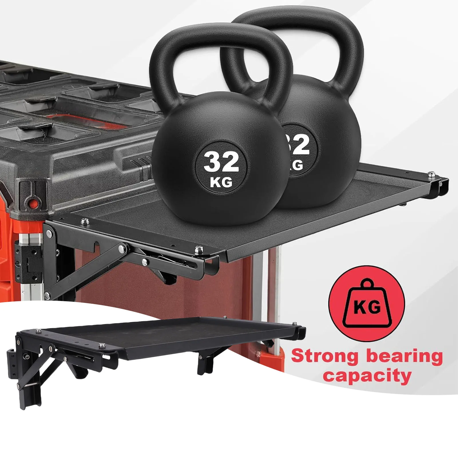 Ящик для инструментов Поднос для инструментов подходит для ящика для инструментов для упаковки Складной стол, пригодный для упаковки Мощный лоток для инструментов Боковой безопасный верстак для хранения