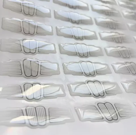 100Pcs Customized logo printing 3D dome label self-adhesive waterproof UV resistant transparent soft resin epoxy sticker