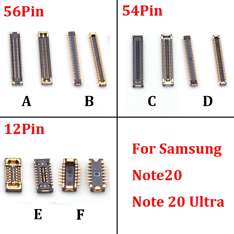 2Pcs USB Charger Charging LCD Display Signal Flex FPC Connector Plug Board For Samsung Galaxy Note20 Note 20 Ultra 56 12 54 Pin