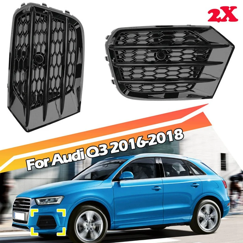 

Fog Light Cover Fog Light Frame Honeycomb Grille Lower Grille Fog Light Grille Car Accessories For Q3 2016-2018