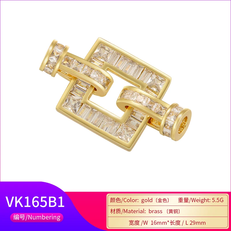 Verschiedene Haken für Schmuckherstellungszubehör, DIY-Haken, Zubehör, Zirkonia-Verbinder für Armbänder: VK163 – Detail 21