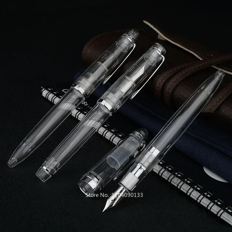 hot-original-japan-sailor-ghost-four-seasons-transparent-fountain-pen-transfer-stone-limited-color-blue-green-resin-writing-pe