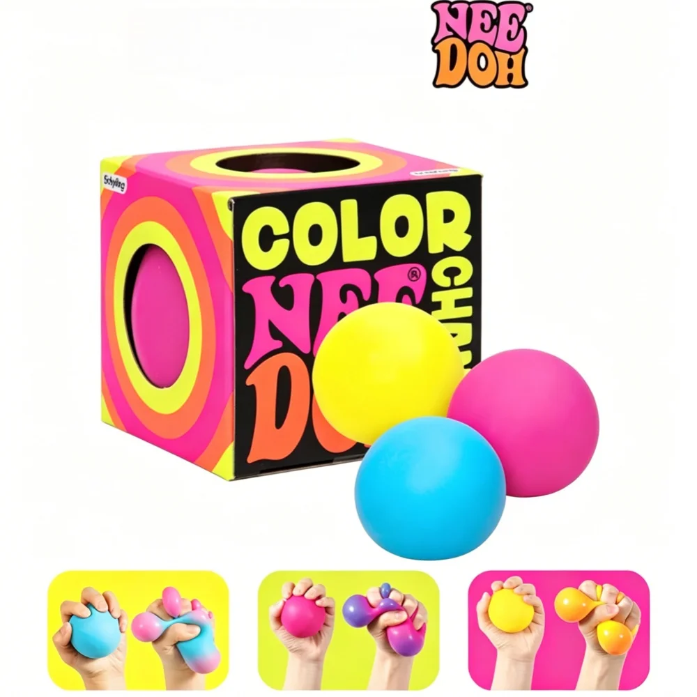 New Schylling needoh extrude Color Change Sensory Stress Relief Balls Relief Relieves Anxiety Fidget Squishy Toy bind box Gift S