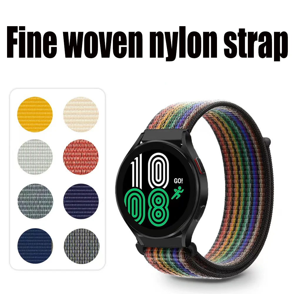 22mm Nylon Watch Bands For Samsung Galaxy Watch 6/5/pro/4/Classic/active 2 40mm 44mm sport bracelet huawei gt 2e/3/4 20mm Strap