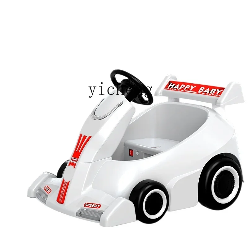 

Tqh Electric Car Children 1-3 Years Old Remote Control Four-Wheel Toy Car Seated Baby Go Kart