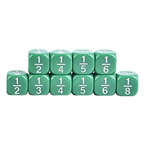 4x Fraction of 10 Pieces, Mathematical Materials Montessori, Mathematical Manipulations